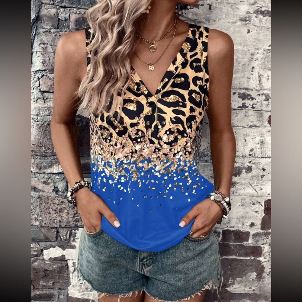 Boho leopard print top